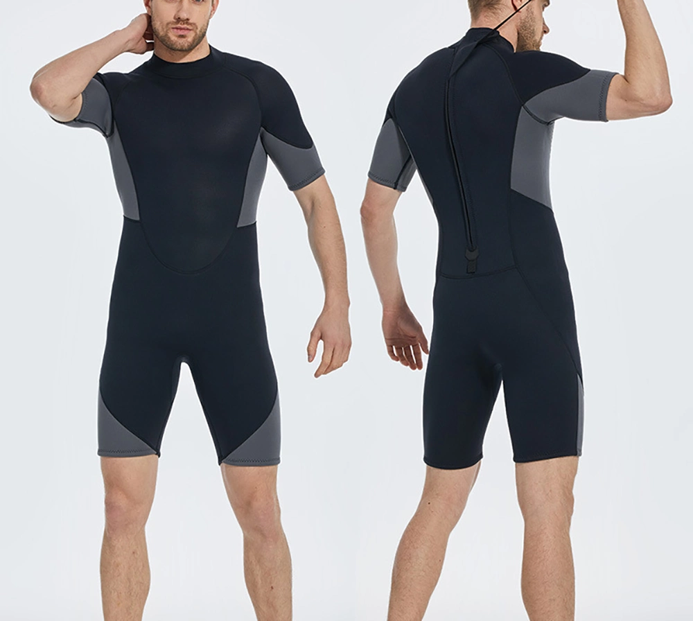 Men Scuba Diving Suits Swimsuit Neoprene Swimwear Warm Surfing Men Short Wetsuit 3mm Neoprene Full Body Diving Suit Back Zip Wetsuit Esg21698