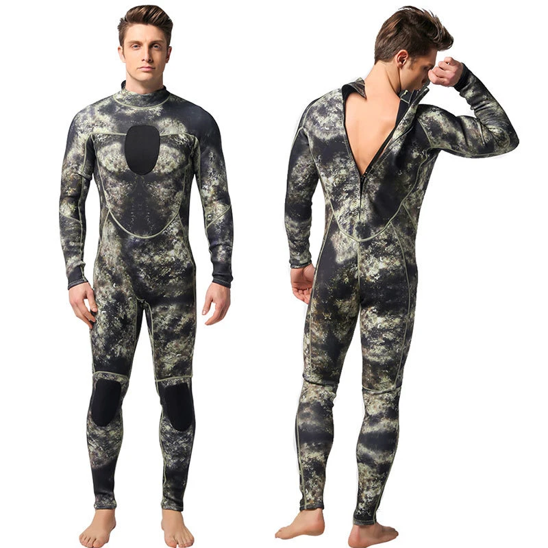 Spearfishing Wetsuits for Men′s, 1.5mm Neoprene Camo Full Body One Piece Diving Suits Wyz19065