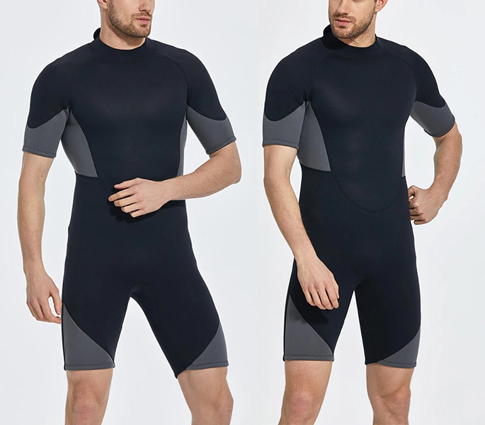 Men Scuba Diving Suits Swimsuit Neoprene Swimwear Warm Surfing Men Short Wetsuit 3mm Neoprene Full Body Diving Suit Back Zip Wetsuit Esg21698